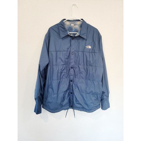 The North Face Men's Flannel Lined Jacket XL‎ Blue Quilted #4 - Picture 1 of 6